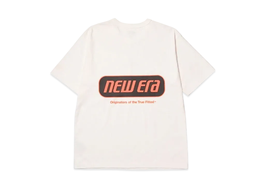 NEW ERA Short Sleeve Washed Cotton T-shirt Racer Logo "Off White"