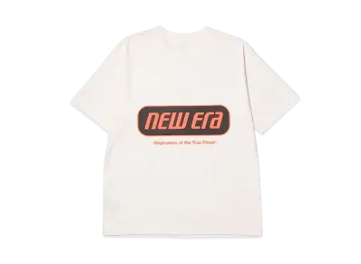 NEW ERA Short Sleeve Washed Cotton T-shirt Racer Logo "Off White"