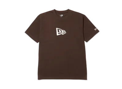 NEW ERA Short Sleeve Cotton T-shirt Flag Logo Mid Regular Fit "Walnut"