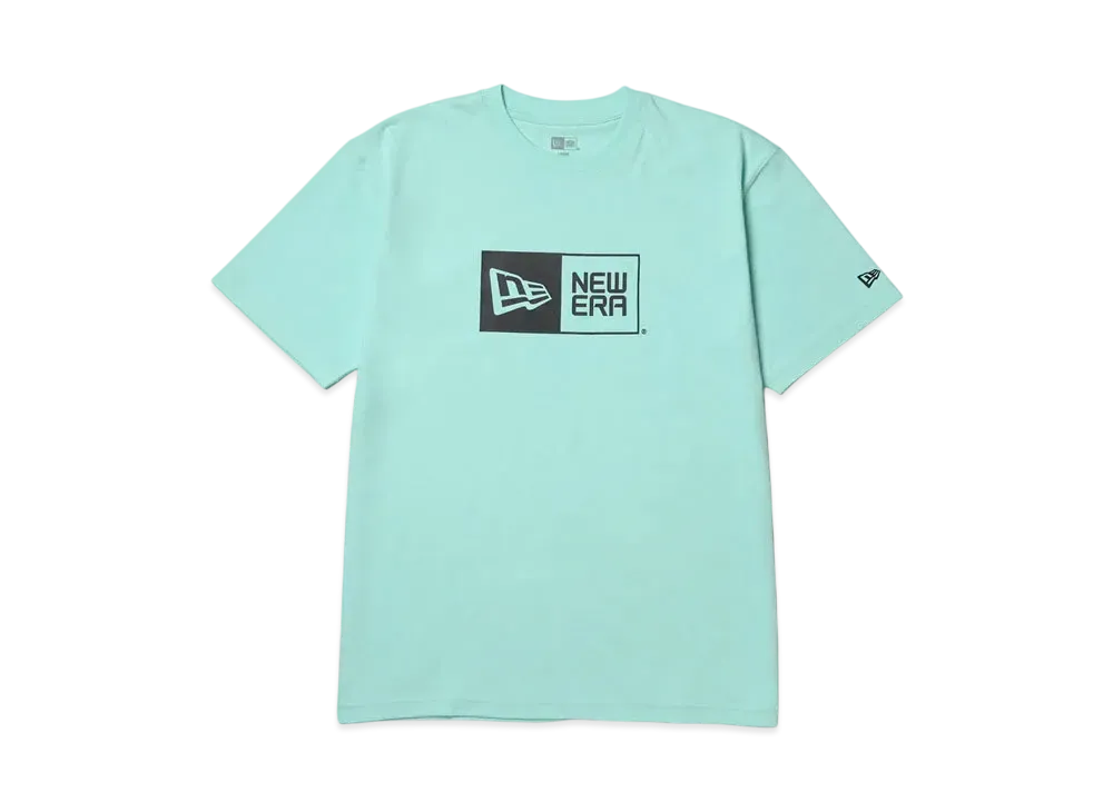NEW ERA Short Sleeve Cotton T-shirt Box Logo Regular Fit "Celesto Blue"
