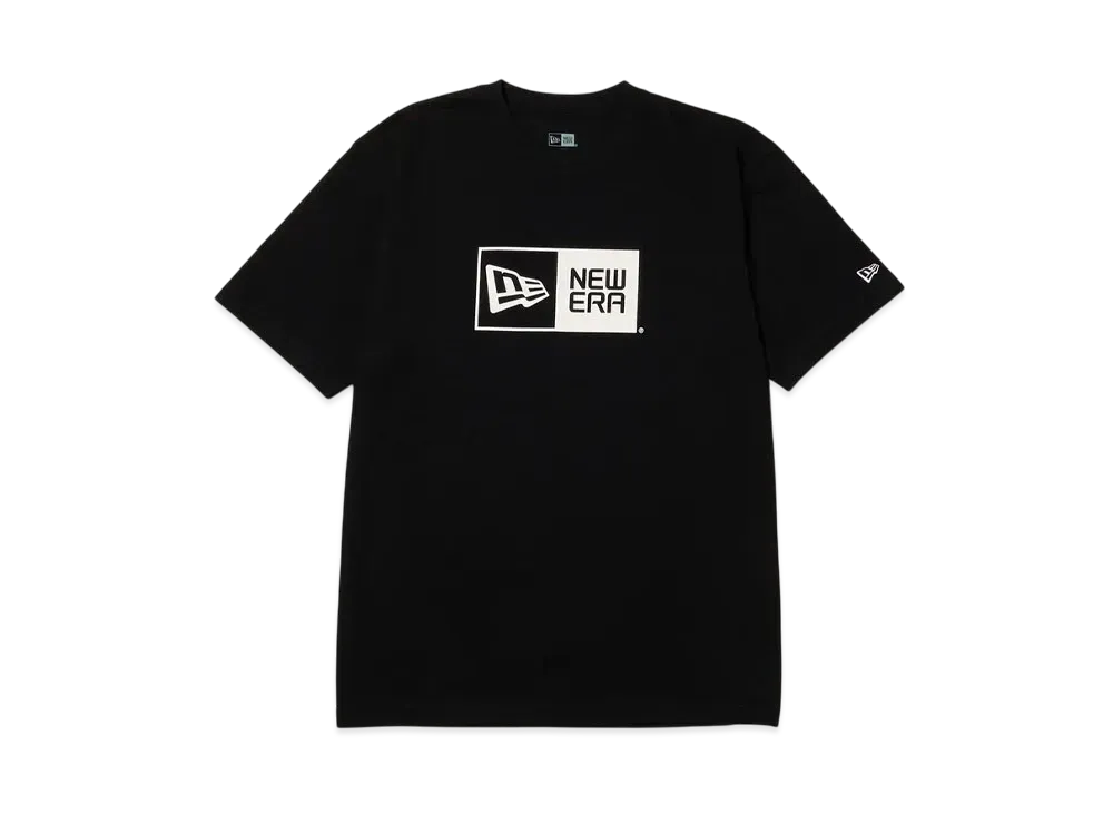 NEW ERA Short Sleeve Cotton T-shirt Box Logo Regular Fit "Black"