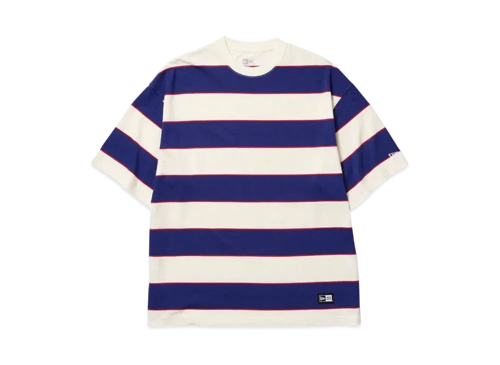 NEW ERA Short Sleeve Oversized Cotton T-shirt Multi Border "Dark Royal"