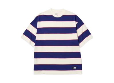 NEW ERA Short Sleeve Oversized Cotton T-shirt Multi Border "Dark Royal"