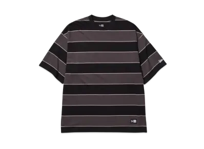 NEW ERA Short Sleeve Oversized Cotton T-shirt Multi Border "Black"