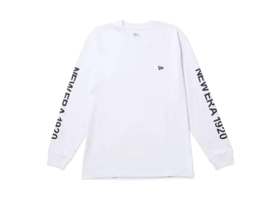NEW ERA Long Sleeve Cotton T-Shirt New Era 1920 Regular Fit "White"