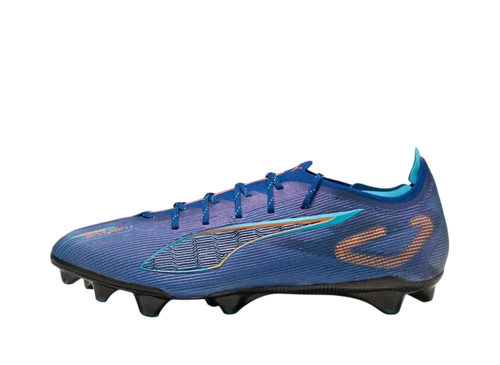 プーマ ウルトラ5 カーボン スピード FG "ビビットブルー/ヒートファイヤー/ブライトアクア/プーマブラック"