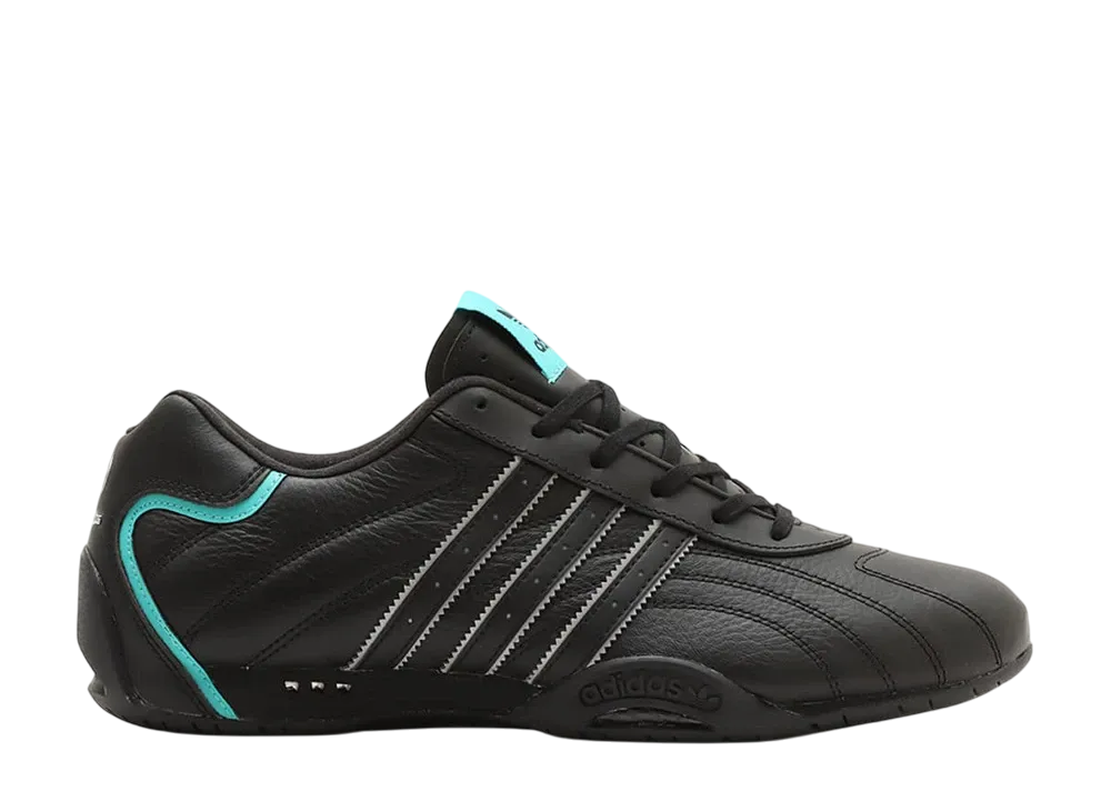 Mercedes AMG PETRONAS F1 Team × adidas Adiracer Lo "Core Black/Semi Mint Rush"
