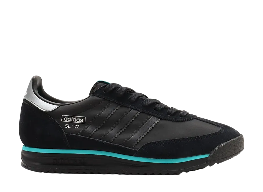 Mercedes AMG PETRONAS F1 Team × adidas SL72 RS "Core Black/Silver Metallic"