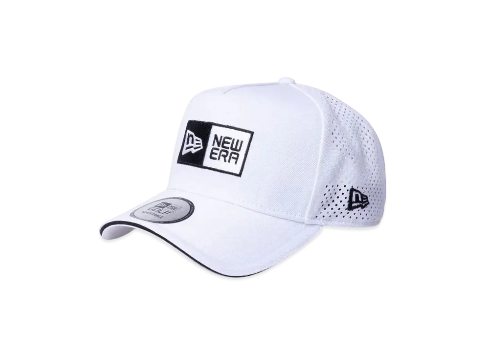 NEW ERA Golf 9Forty A-Frame Laser Perforated Box Logo "White"