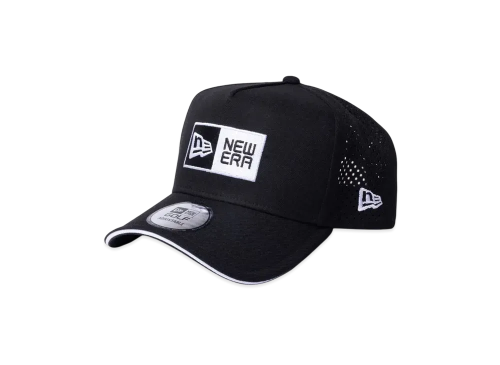 NEW ERA Golf 9Forty A-Frame Laser Perforated Box Logo "Black"