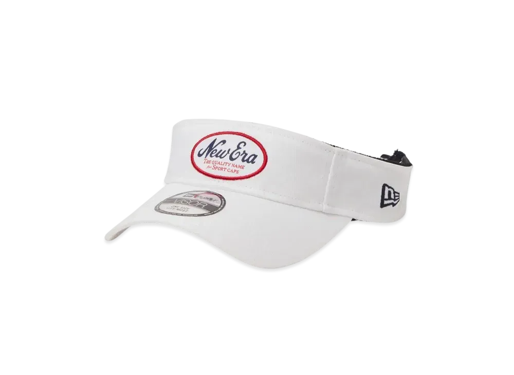 NEW ERA Golf Sunvisor Stretch Cotton Washable Oval Logo "White"