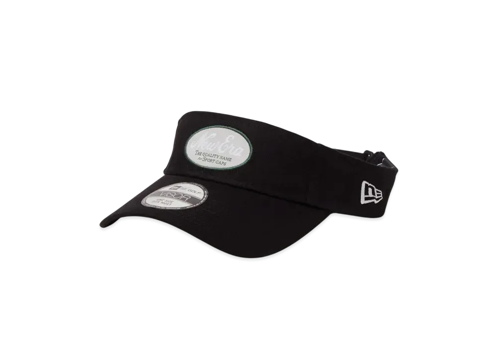 NEW ERA Golf Sunvisor Stretch Cotton Washable Oval Logo "Black"