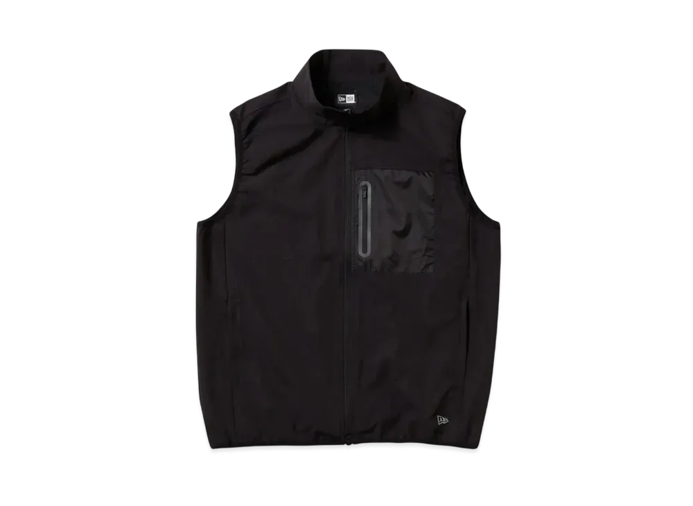 NEW ERA Golf Woven Nylon Full Zip Vest "Black"