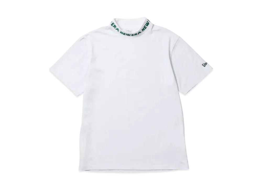 NEW ERA Golf Short Sleeve Midneck T-shirt Jacquard Logo "White"