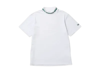 NEW ERA Golf Short Sleeve Midneck T-shirt Jacquard Logo "White"