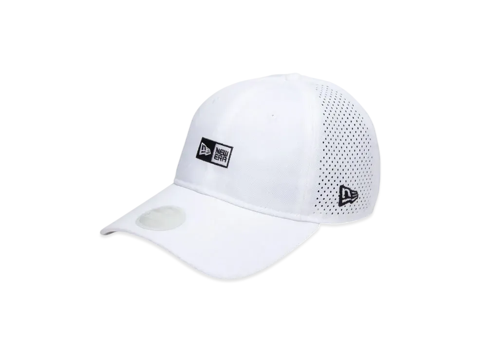 NEW ERA Golf Women's 9Twenty Long Visor Laser Perforated Mini Box Logo "White"