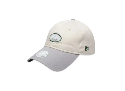 NEW ERA Golf Women's 9Twenty Long Visor Stretch Cotton Washable Oval Logo "Stone/Gray"