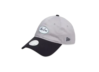 NEW ERA Golf Women's 9Twenty Long Visor Stretch Cotton Washable Oval Logo "Gray/Navy"