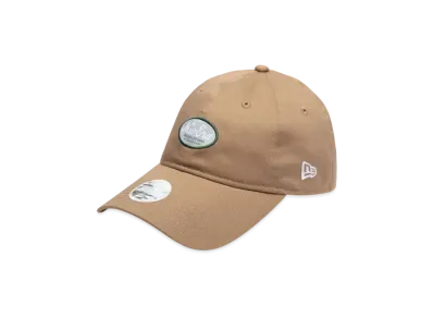 NEW ERA Golf Women's 9Twenty Long Visor Stretch Cotton Washable Oval Logo "Khaki"