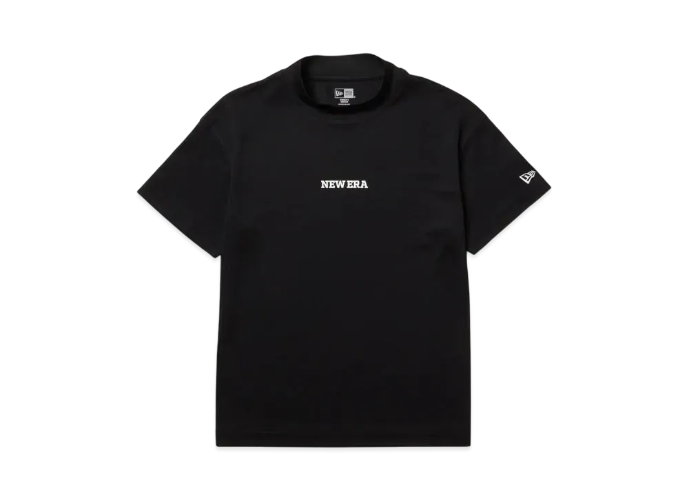 NEW ERA Golf Women's Short Sleeve Midneck T-shirt Vertical Logo "Black"
