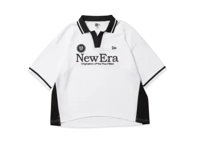 NEW ERA Golf Women's Short Sleeve Oversized Polo Shirt "White"
