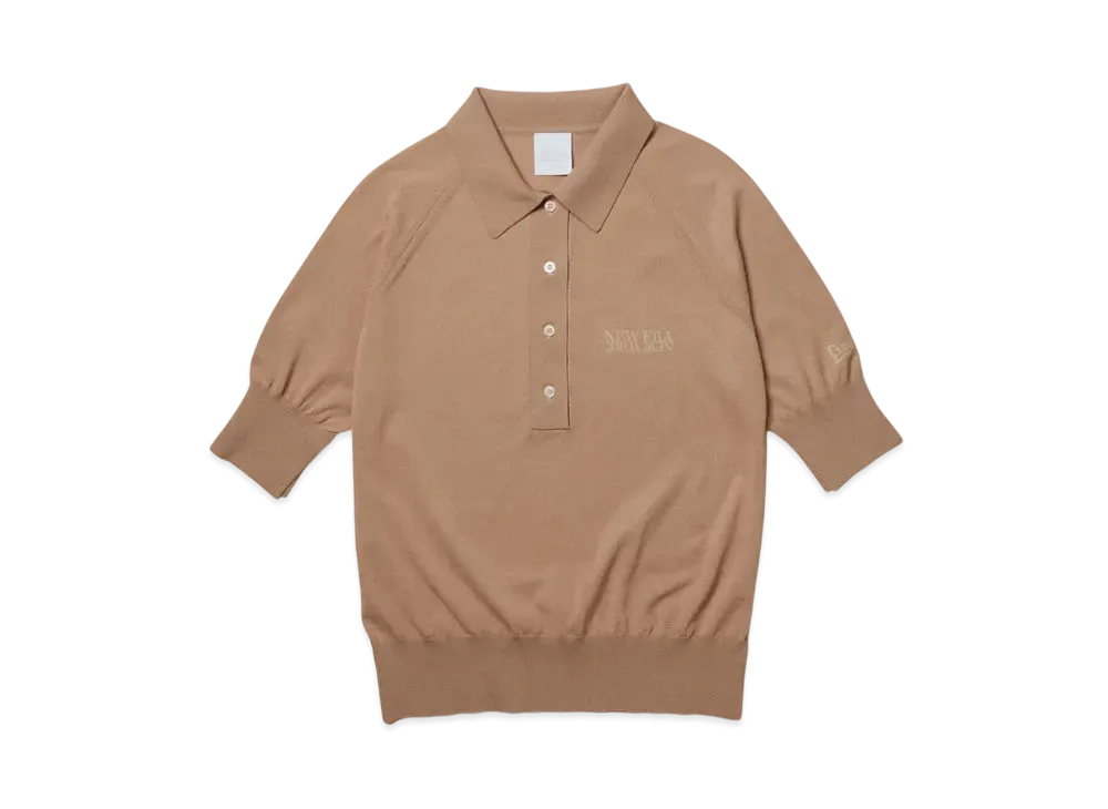 NEW ERA Golf Women's Short Sleeve Knit Polo Shirt "Khaki"