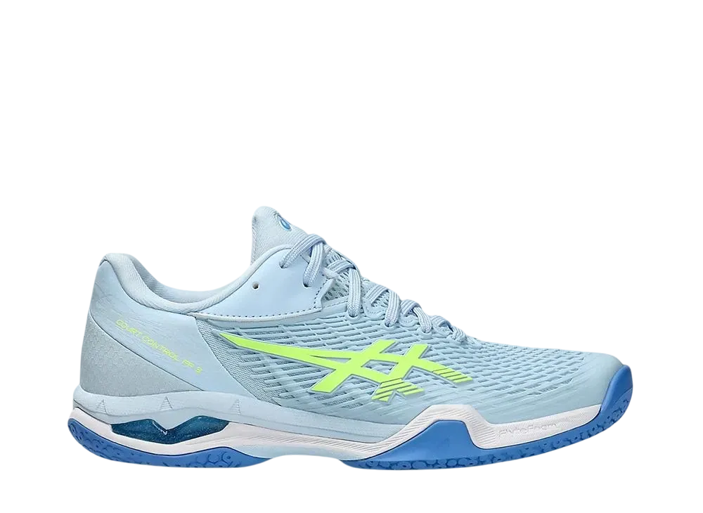 アシックス ウィメンズ コート コントロール FF 3 "ライトブルー/セーフティイエロー"