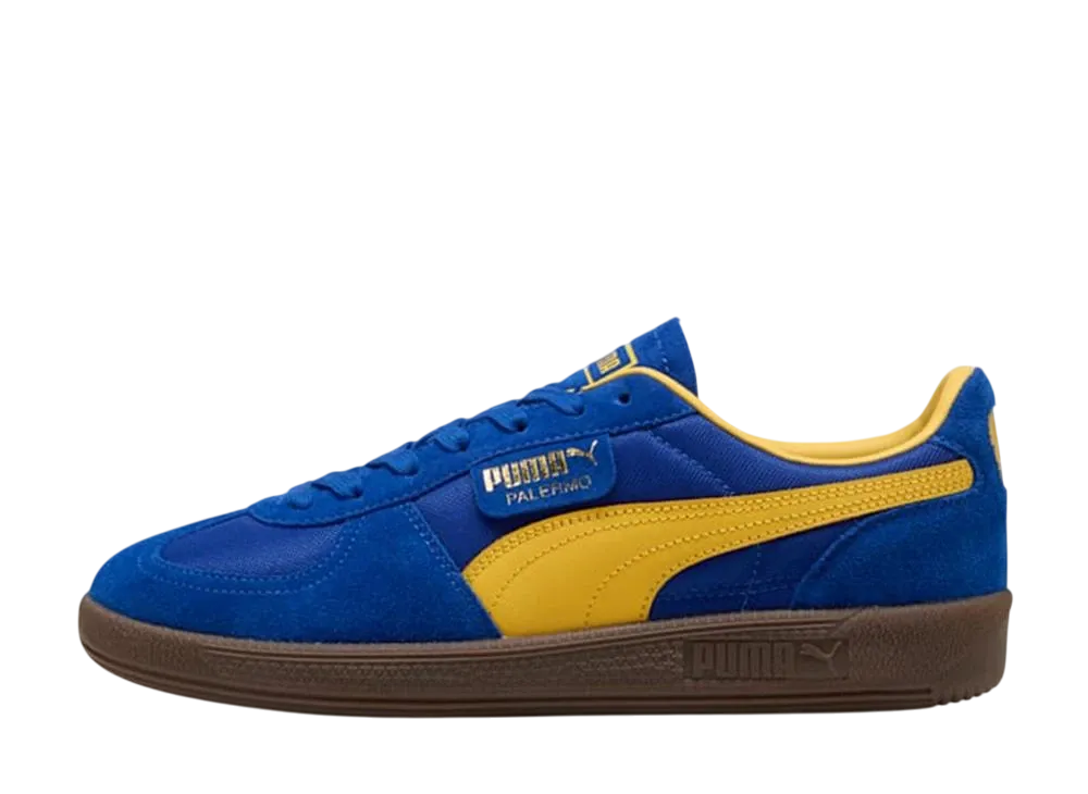 プーマ パレルモ ヴィンテージ アップデート "ビビットブルー/サニーイエロー"