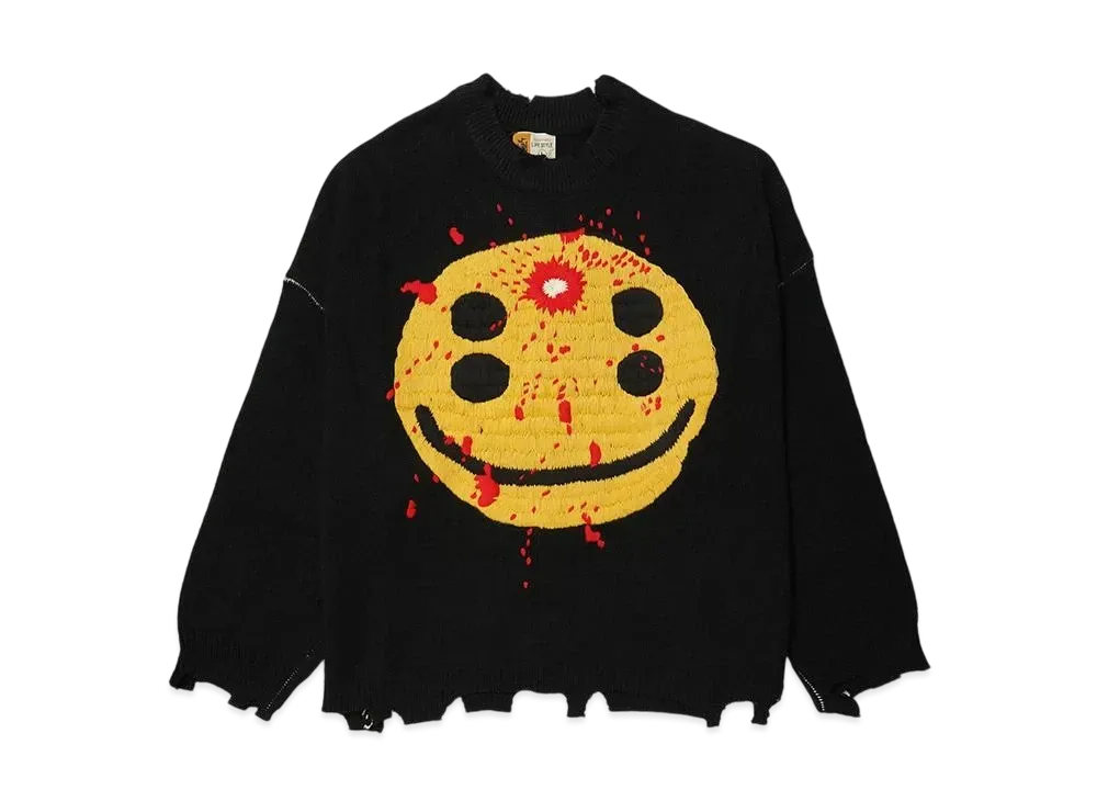 Saint Mxxxxxx x Cactus Plant Flea Market Smile Knit "Black"