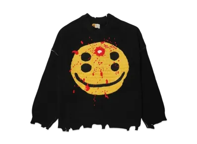 Saint Mxxxxxx x Cactus Plant Flea Market Smile Knit "Black"