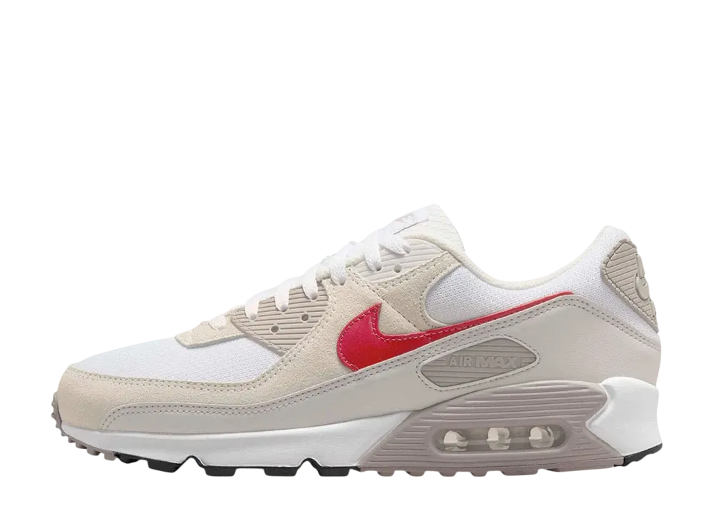 Nike Air Max 90 "White/College Grey/Vast Grey/University Red"