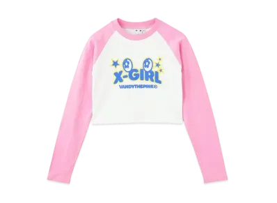 X-Girl x VANDY THE PINK Raglan L/S Baby Tee "Pink"