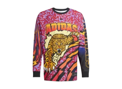 adidas Adilenium Season 3 Long Sleeve Graphic T-shirt "Better Scarlet/Energy Ink/Crew Orange/Black"