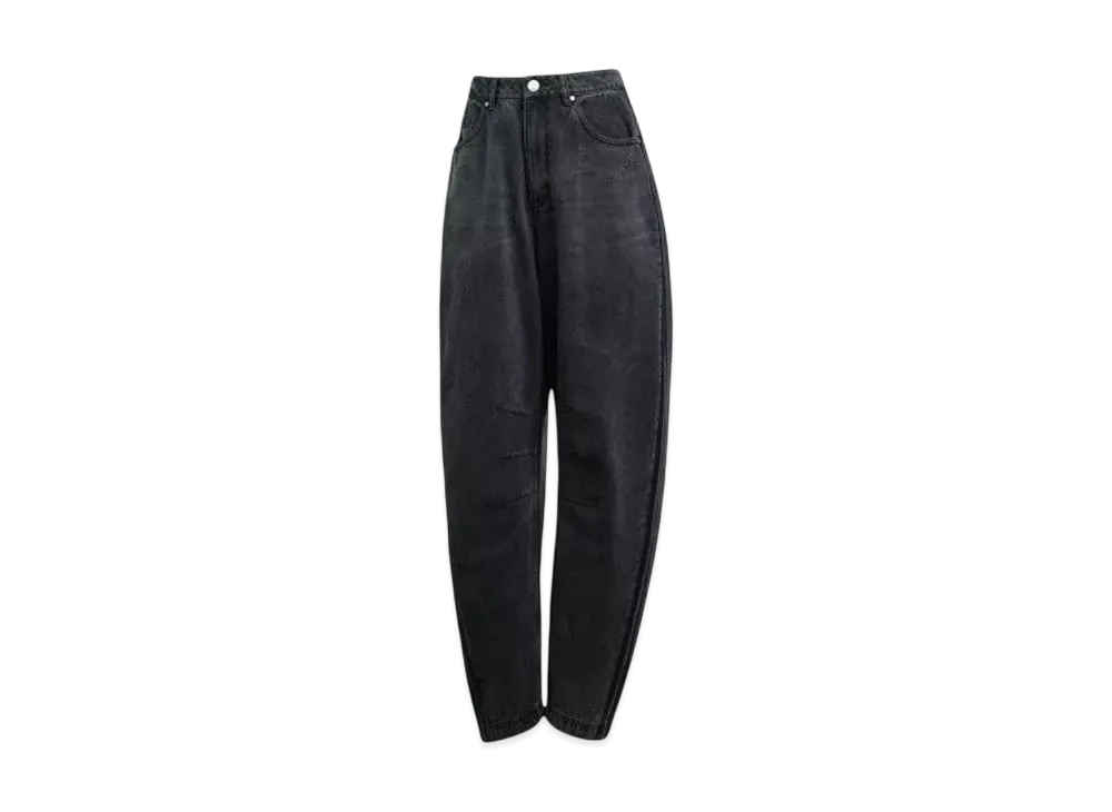adidas Adilenium Season Banana Fit Washed Denim Pants "Black"