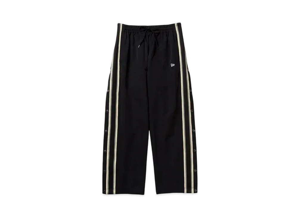 NEW ERA Performance Apparel Basketball Stretch Nylon Side Snap Pants "Black"