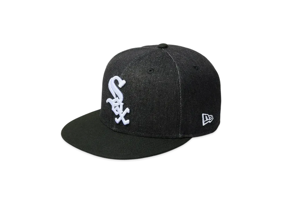 NEW ERA 59Fifty MLB Denim 2-Tone Chicago White Sox "Black Denim/Black"