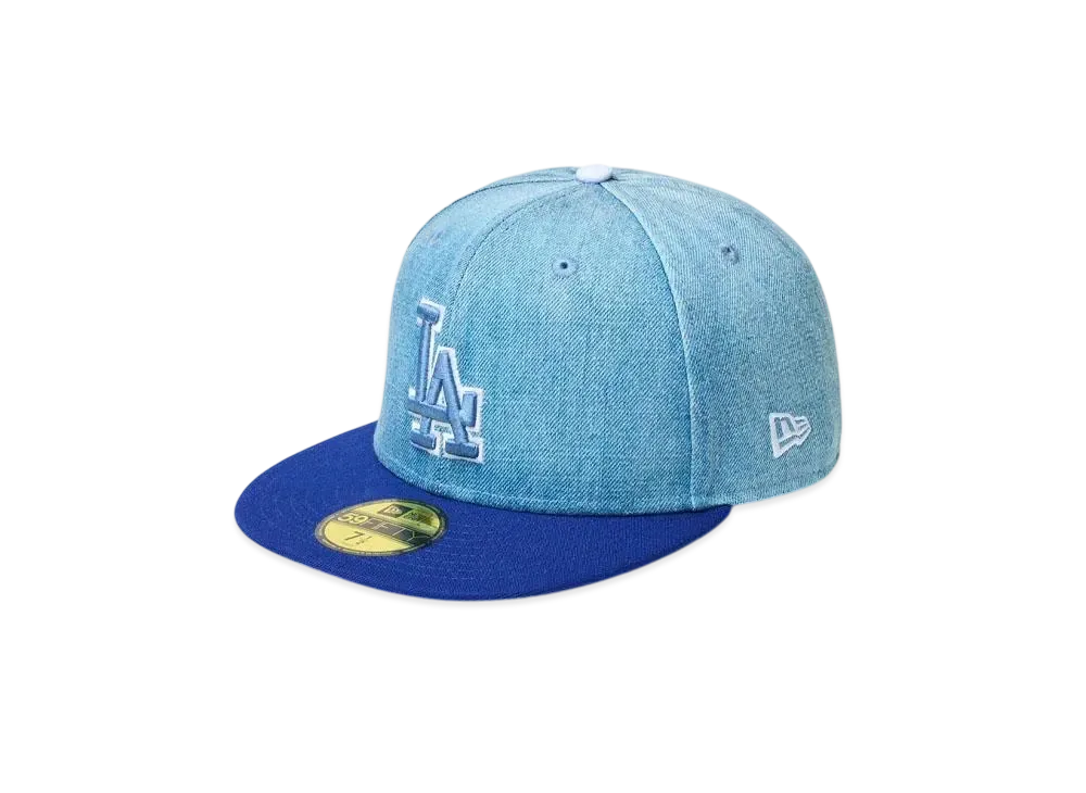 NEW ERA 59Fifty MLB Denim 2-Tone Los Angeles Dodgers "Washed Denim/Dark Royal"