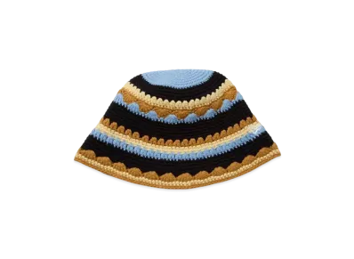 NEW ERA Crochet Knit Bucket Those Summer Days Directed By Keiko Hitotsuyama Vintage Nylon "Chrome/Black/Blue"