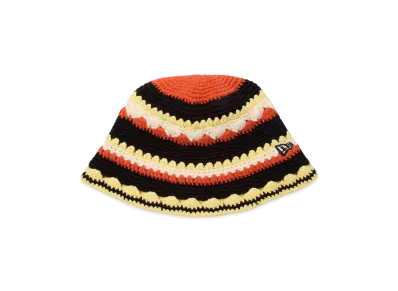 NEW ERA Crochet Knit Bucket Those Summer Days Directed By Keiko Hitotsuyama Vintage Nylon "Orange/Yellow/Black"