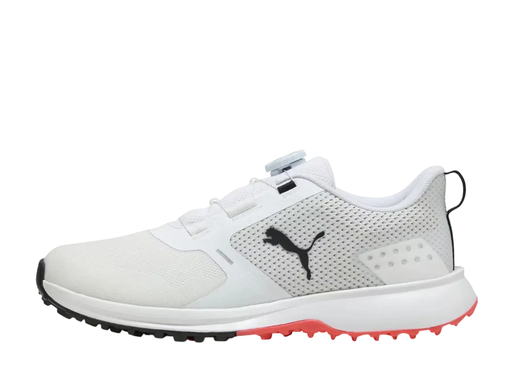 プーマ ゴルフ フュージョン グリップ 6 ディスク "プーマホワイト/レッドブラスト"