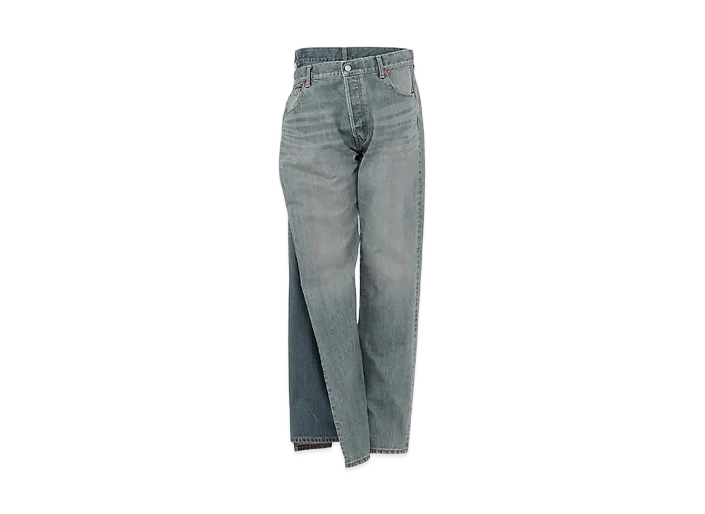 JUNYA WATANABE x LEVI'S Women W Name Asymmetrical Cotton Denim Pants "Indigo"