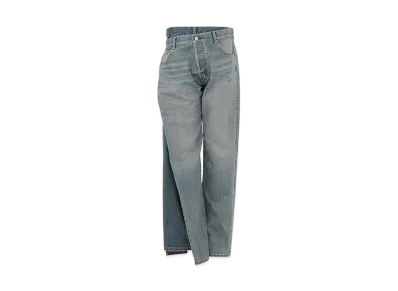 JUNYA WATANABE x LEVI'S Women W Name Asymmetrical Cotton Denim Pants "Indigo"