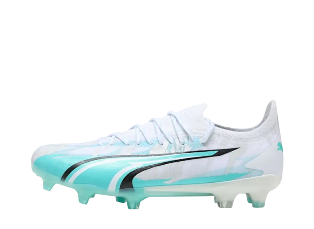 Puma Women's Ultra Ultimate Rush FG/AG "Puma White/Elektro Aqua/Puma Black"