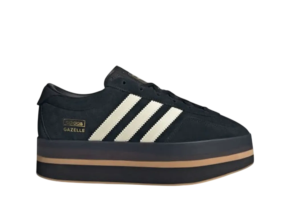 adidas Women's Gazelle Stack "Core Black/Cream White/Gum"