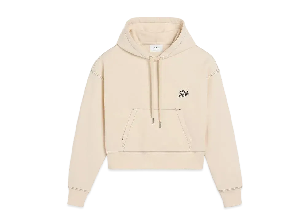AMI PARIS Signature Hoodie "BlancCreme"
