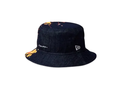 NEW ERA Bucket 01 Splash Script Logo Non-Wash Denim "Navy"