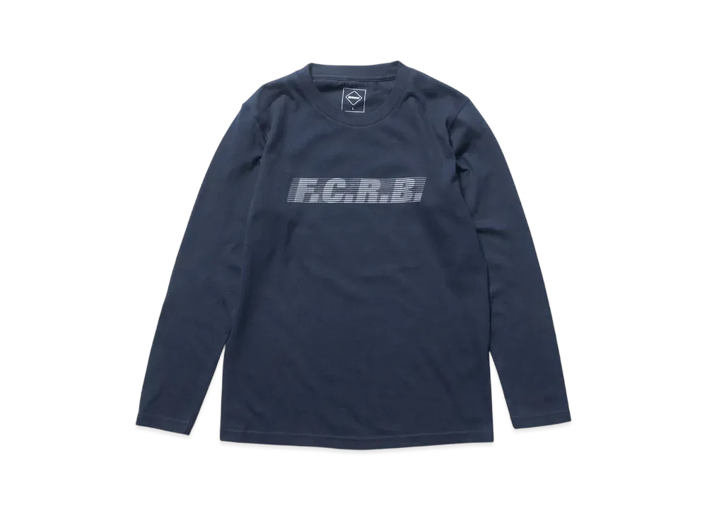 F.C.Real Bristol for Kids Effect Line Logo L/S Tee "Navy"