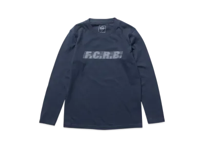 F.C.Real Bristol for Kids Effect Line Logo L/S Tee "Navy"
