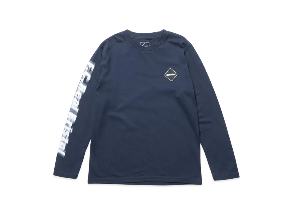 F.C.Real Bristol for Kids Blurred Logo L/S Tee "Navy"