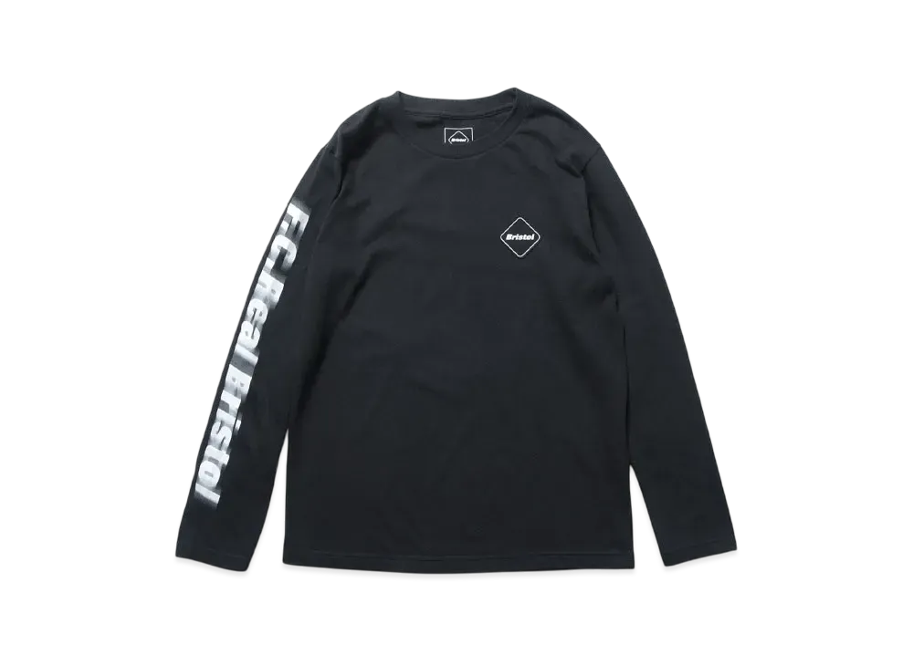 F.C.Real Bristol for Kids Blurred Logo L/S Tee "Black"